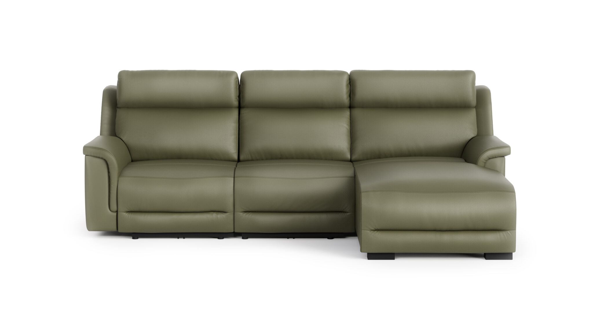 Kobe genuine leather store reclining sofa